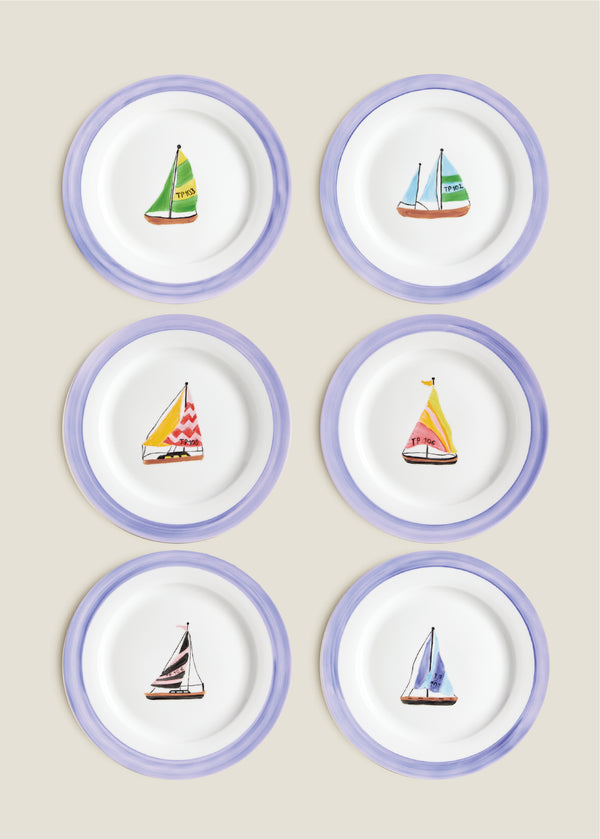 Sail Away 6 plate set